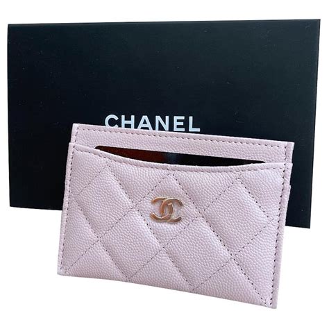 pink card holder chanel|Chanel zipped key holder.